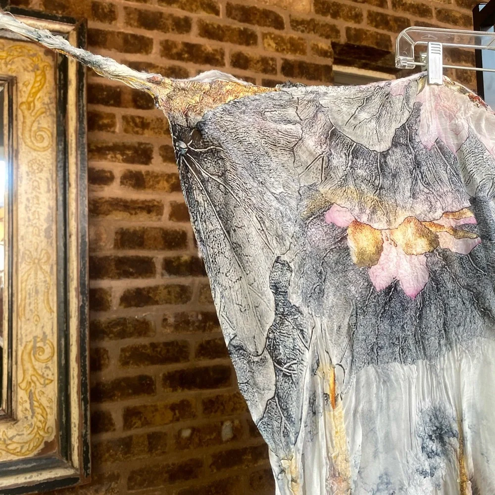Handmade felted, Silk wrap pants - Picture 7 of 10